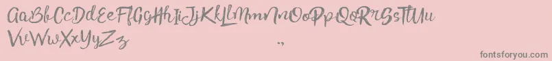 PinkGladiolusOne Font – Gray Fonts on Pink Background