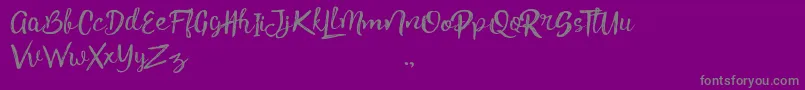 PinkGladiolusOne Font – Gray Fonts on Purple Background