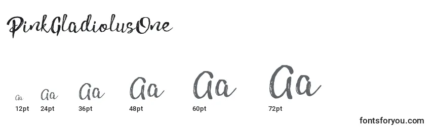 PinkGladiolusOne Font Sizes