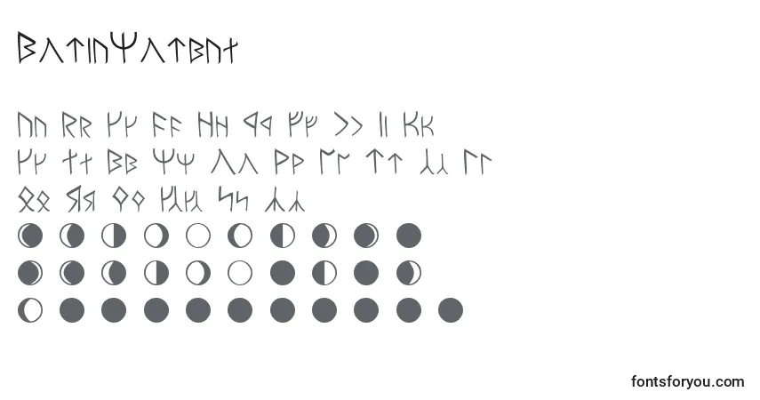Fuente MoriaNormal - alfabeto, números, caracteres especiales