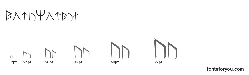 MoriaNormal Font Sizes
