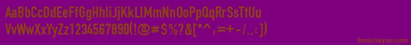 Tgl01451eng Font – Brown Fonts on Purple Background