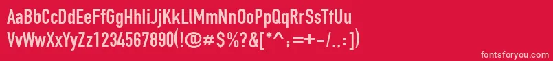 Tgl01451eng Font – Pink Fonts on Red Background