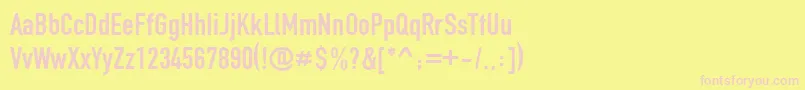 Tgl01451eng Font – Pink Fonts on Yellow Background