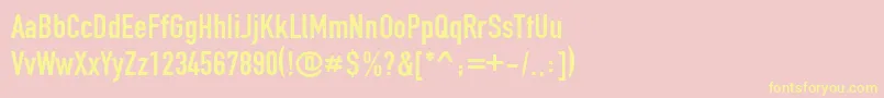 Tgl01451eng Font – Yellow Fonts on Pink Background