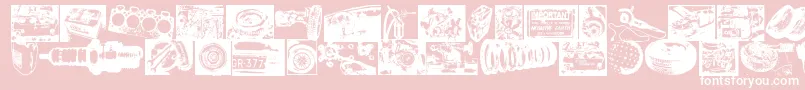 Howcaniorganizemygarage Font – White Fonts on Pink Background