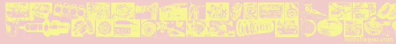 Howcaniorganizemygarage Font – Yellow Fonts on Pink Background