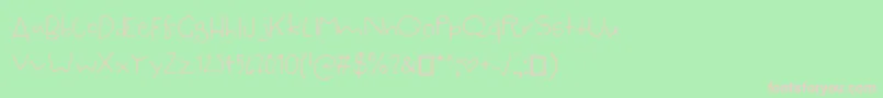 SyzygyHand-fontti – vaaleanpunaiset fontit vihreällä taustalla