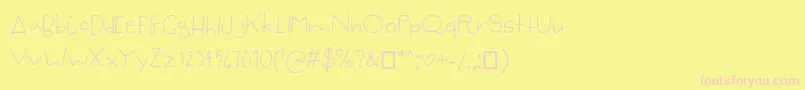 SyzygyHand Font – Pink Fonts on Yellow Background