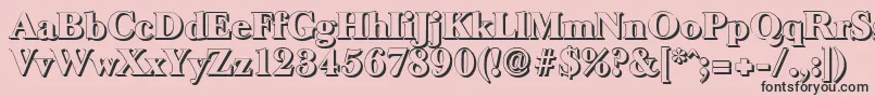 BaskeroldshadowHeavyRegular Font – Black Fonts on Pink Background