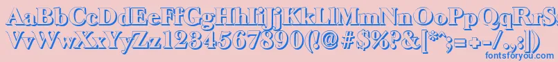 BaskeroldshadowHeavyRegular Font – Blue Fonts on Pink Background