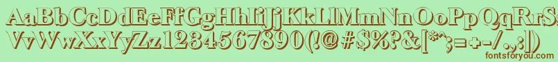 BaskeroldshadowHeavyRegular Font – Brown Fonts on Green Background