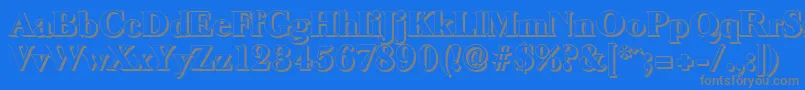BaskeroldshadowHeavyRegular Font – Gray Fonts on Blue Background