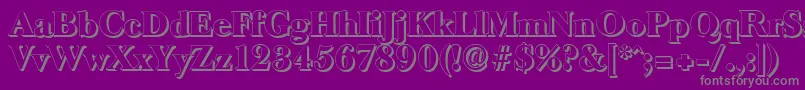BaskeroldshadowHeavyRegular Font – Gray Fonts on Purple Background