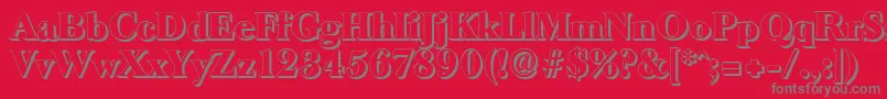 BaskeroldshadowHeavyRegular Font – Gray Fonts on Red Background