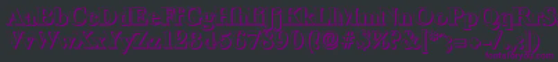 Шрифт BaskeroldshadowHeavyRegular – фиолетовые шрифты на чёрном фоне