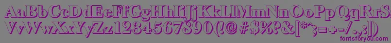 BaskeroldshadowHeavyRegular-Schriftart – Violette Schriften auf grauem Hintergrund