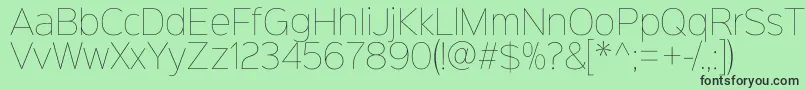 Sinkinsans100thin Font – Black Fonts on Green Background