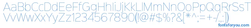 Шрифт Sinkinsans100thin – синие шрифты