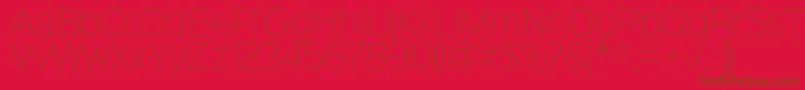 Sinkinsans100thin Font – Brown Fonts on Red Background