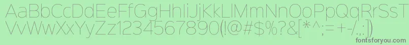 Sinkinsans100thin Font – Gray Fonts on Green Background