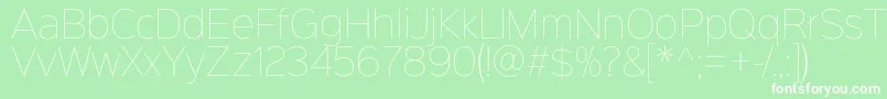 Sinkinsans100thin Font – White Fonts on Green Background