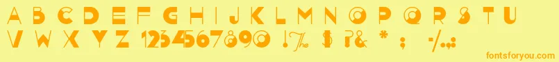 Шрифт Nightcap – оранжевые шрифты на жёлтом фоне