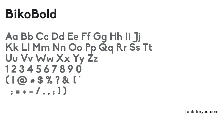 BikoBoldフォント–アルファベット、数字、特殊文字