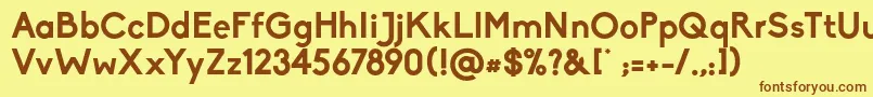 BikoBold Font – Brown Fonts on Yellow Background