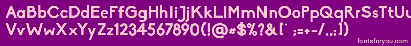 BikoBold Font – Pink Fonts on Purple Background