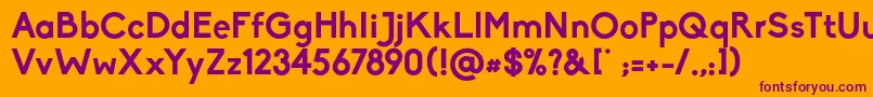 BikoBold Font – Purple Fonts on Orange Background