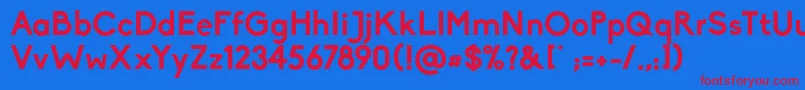 BikoBold Font – Red Fonts on Blue Background