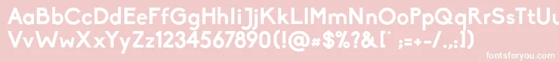 BikoBold Font – White Fonts on Pink Background