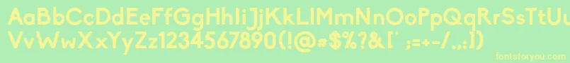 BikoBold Font – Yellow Fonts on Green Background