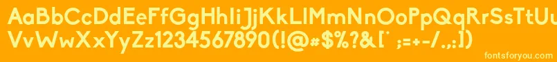 BikoBold Font – Yellow Fonts on Orange Background