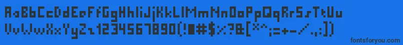 PixelMillennium Font – Black Fonts on Blue Background