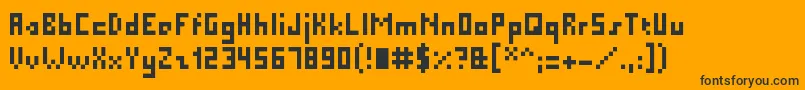 PixelMillennium Font – Black Fonts on Orange Background