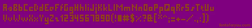 PixelMillennium Font – Brown Fonts on Purple Background