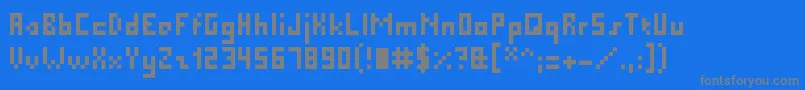 フォントPixelMillennium – 青い背景に灰色の文字