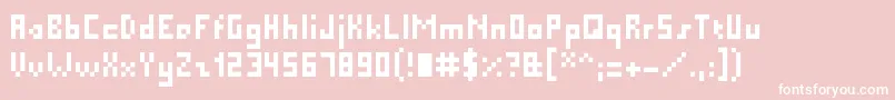 PixelMillennium Font – White Fonts on Pink Background