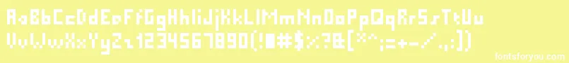 PixelMillennium Font – White Fonts on Yellow Background