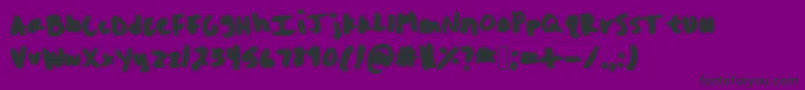 フォントOhSnap – 紫の背景に黒い文字