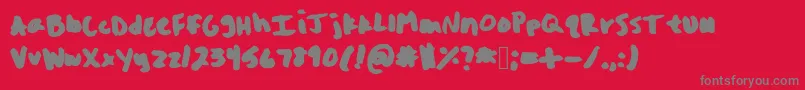 フォントOhSnap – 赤い背景に灰色の文字