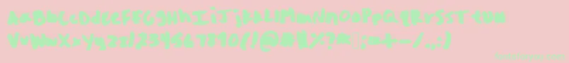 OhSnap Font – Green Fonts on Pink Background