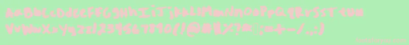 OhSnap Font – Pink Fonts on Green Background