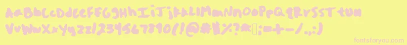 OhSnap Font – Pink Fonts on Yellow Background