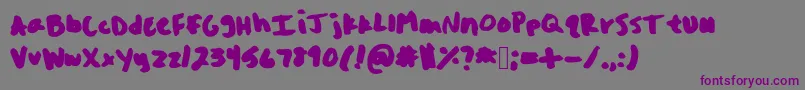 OhSnap Font – Purple Fonts on Gray Background