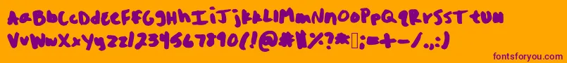 OhSnap Font – Purple Fonts on Orange Background