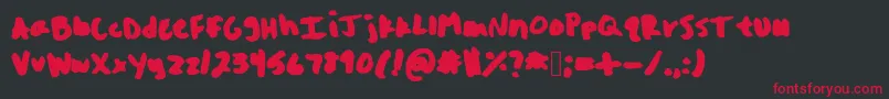OhSnap Font – Red Fonts on Black Background