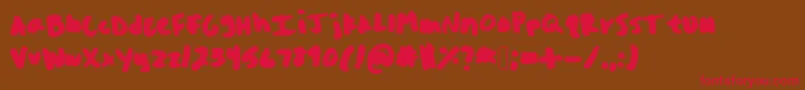 OhSnap Font – Red Fonts on Brown Background